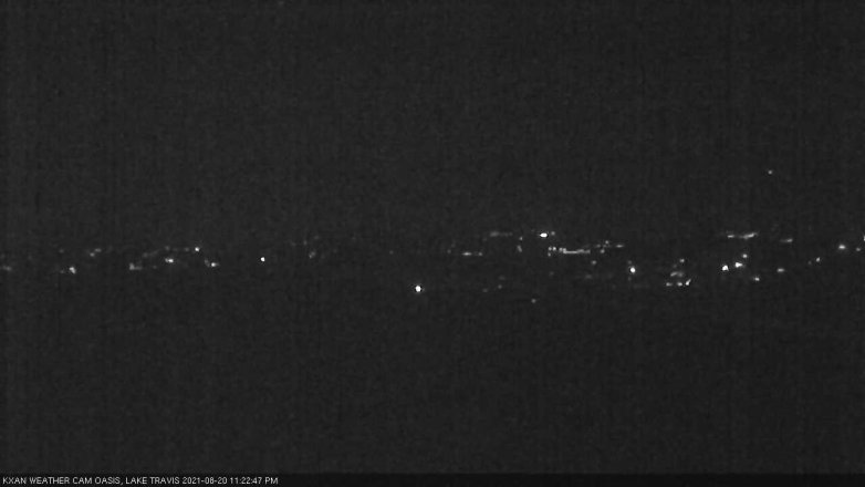 Lake Travis webcam, August 20, 2021 11:25 PM CT