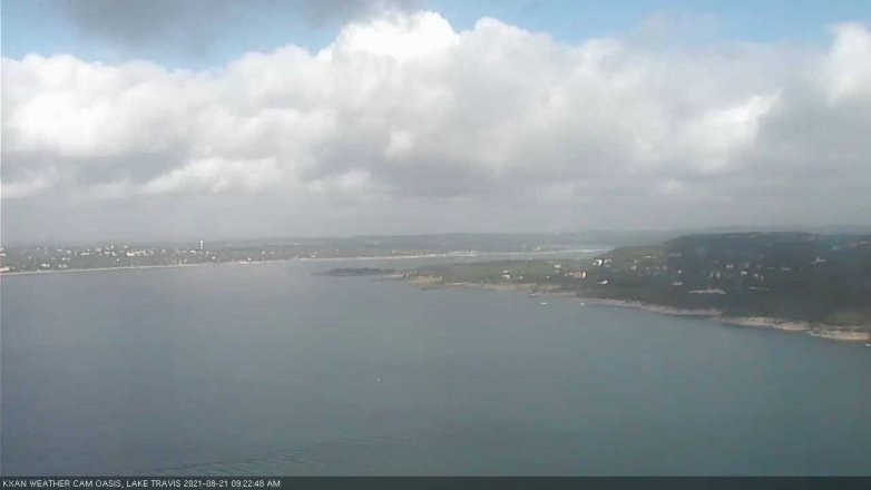 Lake Travis webcam, August 21, 2021 9:25 AM CT