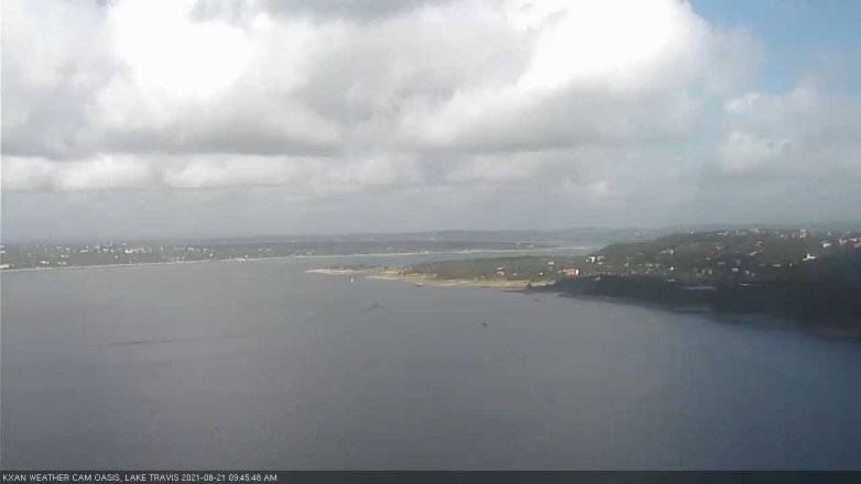Lake Travis webcam, August 21, 2021 9:45 AM CT