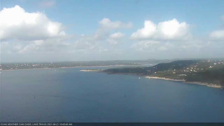 Lake Travis webcam, August 21, 2021 10:45 AM CT
