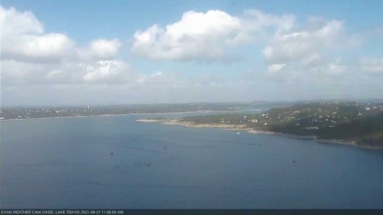Lake Travis webcam, August 21, 2021 11:00 AM CT