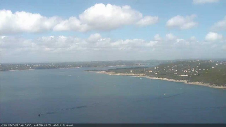 Lake Travis webcam, August 21, 2021 11:25 AM CT