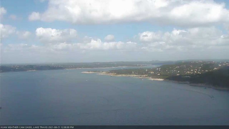 Lake Travis webcam, August 21, 2021 12:00 PM CT