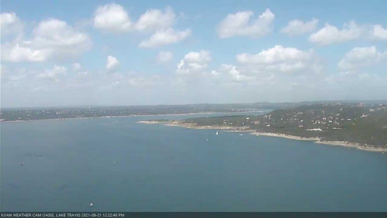 Lake Travis webcam, August 21, 2021 12:25 PM CT