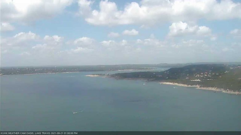 Lake Travis webcam, August 21, 2021 1:00 PM CT