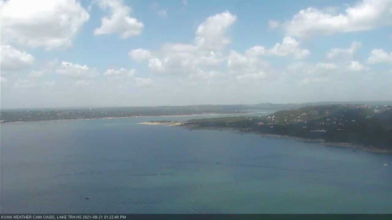 Lake Travis webcam, August 21, 2021 1:25 PM CT