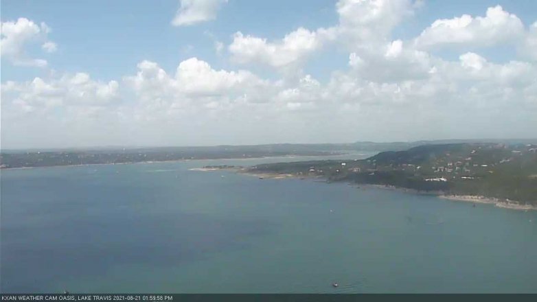 Lake Travis webcam, August 21, 2021 2:00 PM CT
