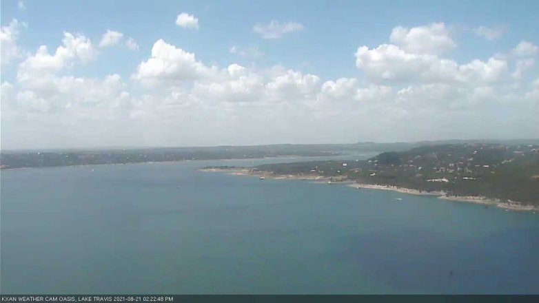 Lake Travis webcam, August 21, 2021 2:25 PM CT