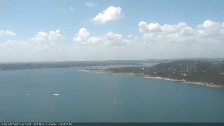 Lake Travis webcam, August 21, 2021 2:45 PM CT