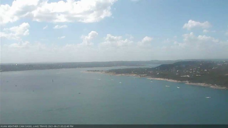 Lake Travis webcam, August 21, 2021 3:25 PM CT