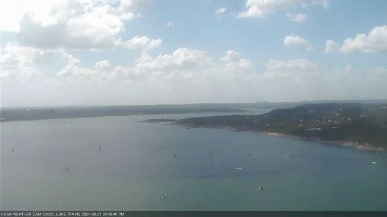 Lake Travis webcam, August 21, 2021 3:45 PM CT