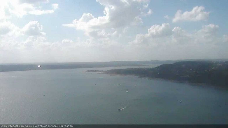 Lake Travis webcam, August 21, 2021 4:25 PM CT