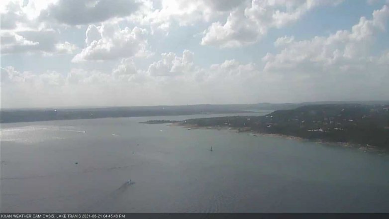 Lake Travis webcam, August 21, 2021 4:45 PM CT