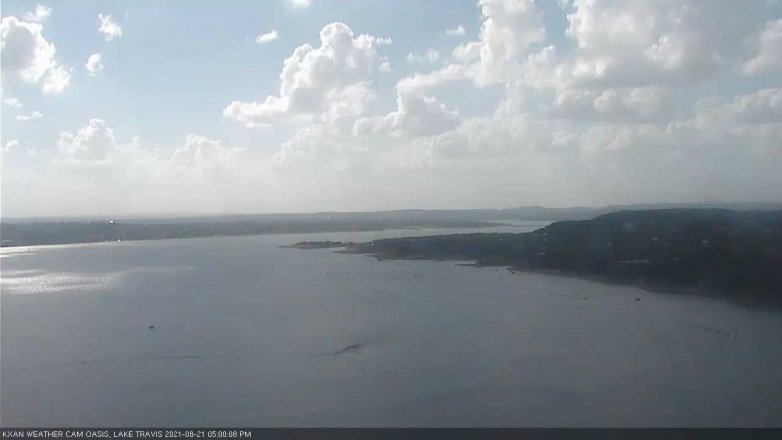 Lake Travis webcam, August 21, 2021 5:00 PM CT
