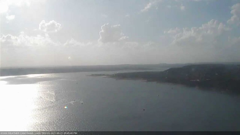Lake Travis webcam, August 21, 2021 5:45 PM CT