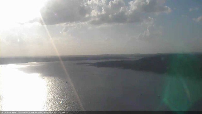 Lake Travis webcam, August 21, 2021 6:25 PM CT