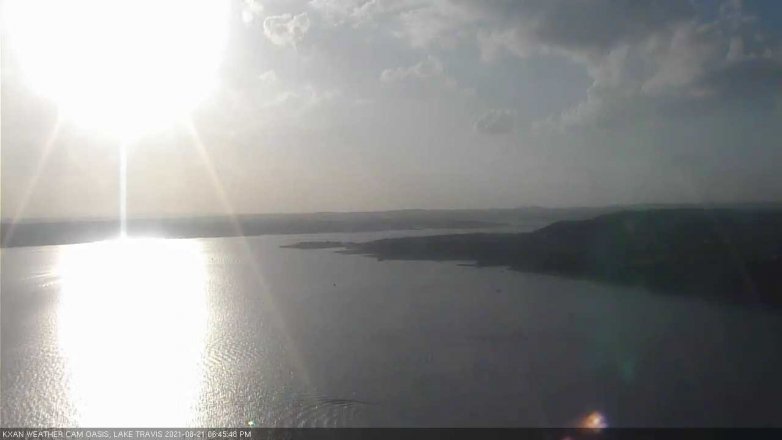 Lake Travis webcam, August 21, 2021 6:45 PM CT