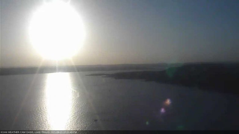 Lake Travis webcam, August 21, 2021 7:25 PM CT