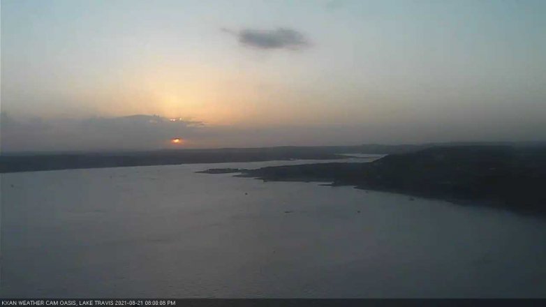 Lake Travis webcam, August 21, 2021 8:00 PM CT