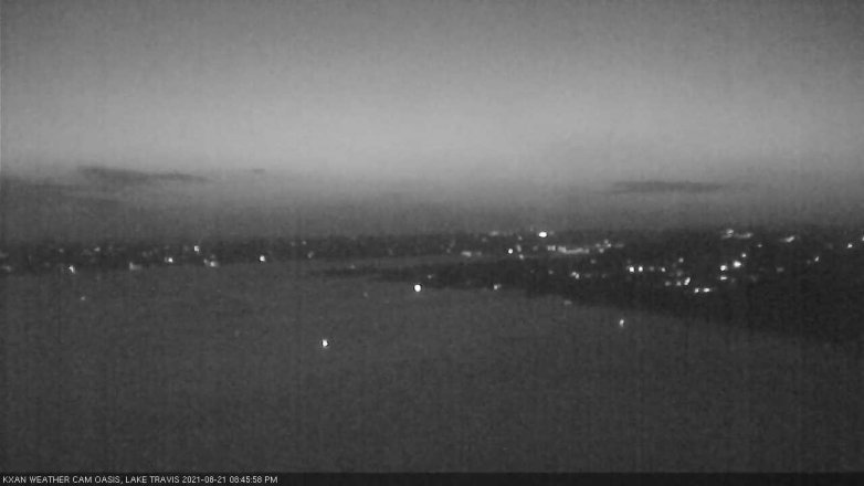 Lake Travis webcam, August 21, 2021 8:45 PM CT