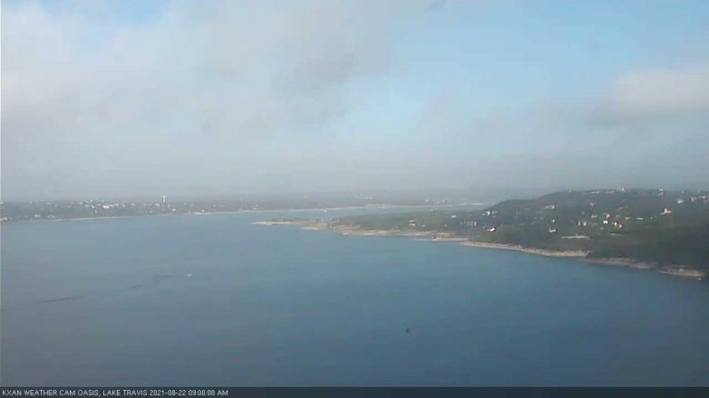 Lake Travis webcam, August 22, 2021 9:00 AM CT