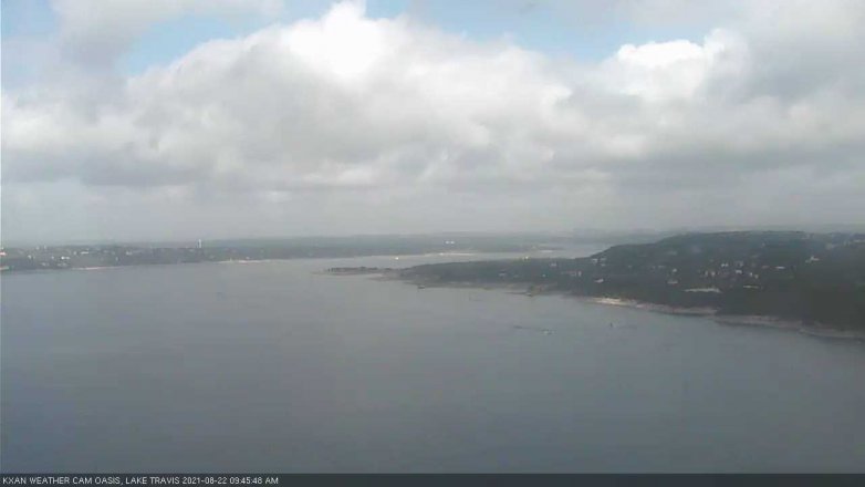 Lake Travis webcam, August 22, 2021 9:45 AM CT