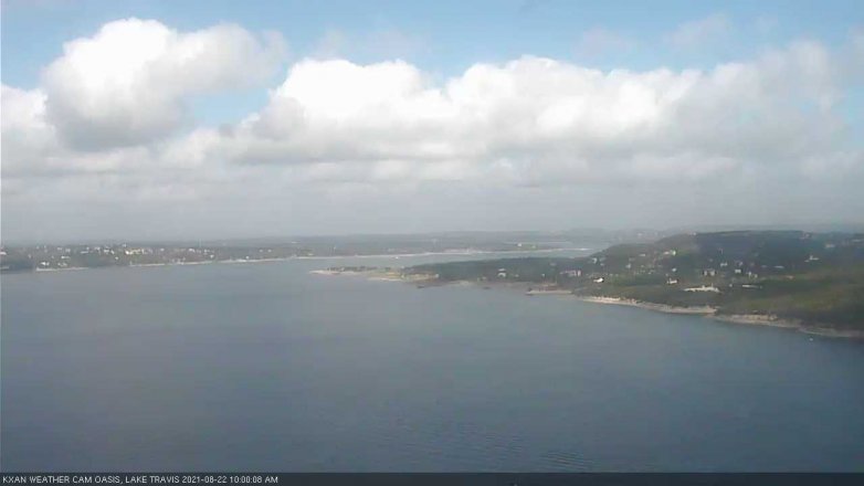 Lake Travis webcam, August 22, 2021 10:00 AM CT