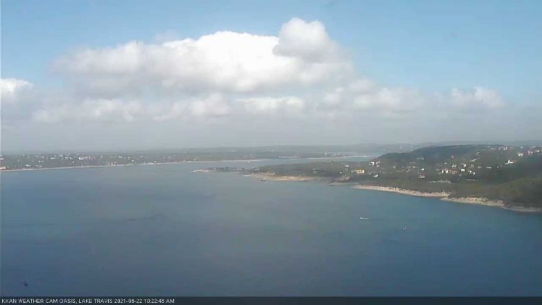 Lake Travis webcam, August 22, 2021 10:25 AM CT