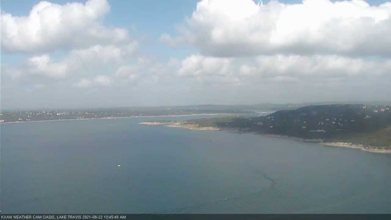 Lake Travis webcam, August 22, 2021 10:45 AM CT