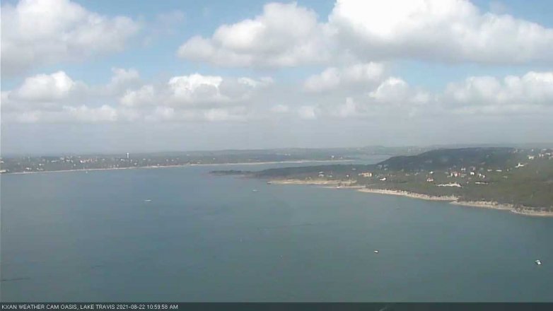 Lake Travis webcam, August 22, 2021 11:00 AM CT