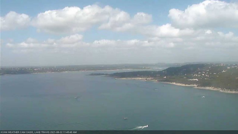 Lake Travis webcam, August 22, 2021 11:45 AM CT