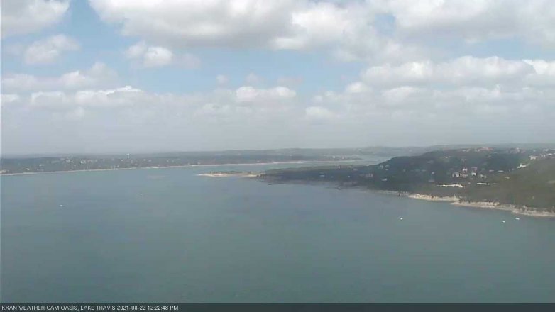 Lake Travis webcam, August 22, 2021 12:25 PM CT