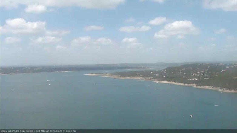Lake Travis webcam, August 22, 2021 1:00 PM CT