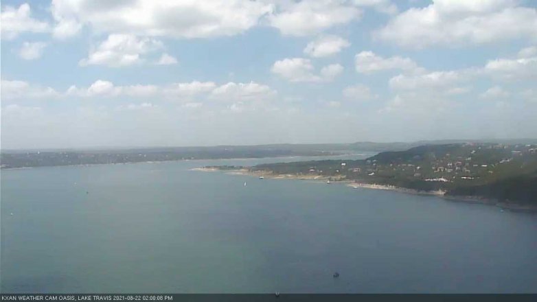 Lake Travis webcam, August 22, 2021 2:00 PM CT