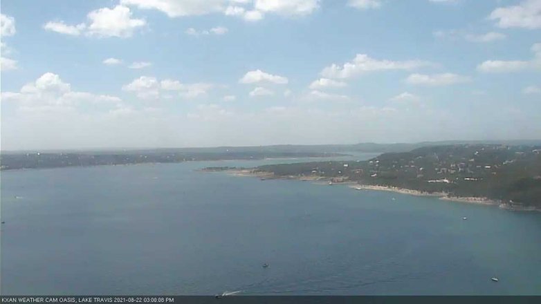 Lake Travis webcam, August 22, 2021 3:00 PM CT