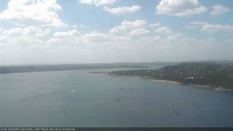 Lake Travis webcam, August 22, 2021 3:45 PM CT