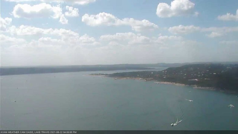 Lake Travis webcam, August 22, 2021 4:00 PM CT