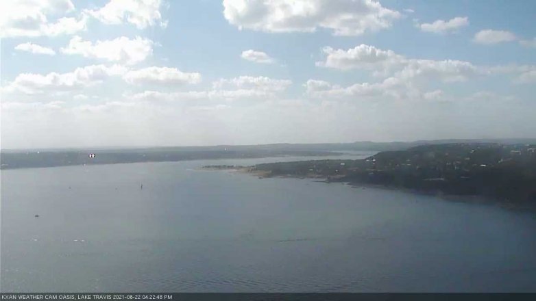 Lake Travis webcam, August 22, 2021 4:25 PM CT
