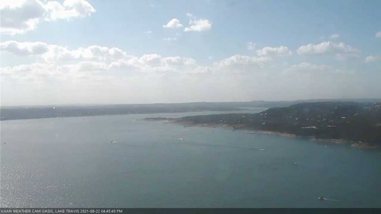 Lake Travis webcam, August 22, 2021 4:45 PM CT