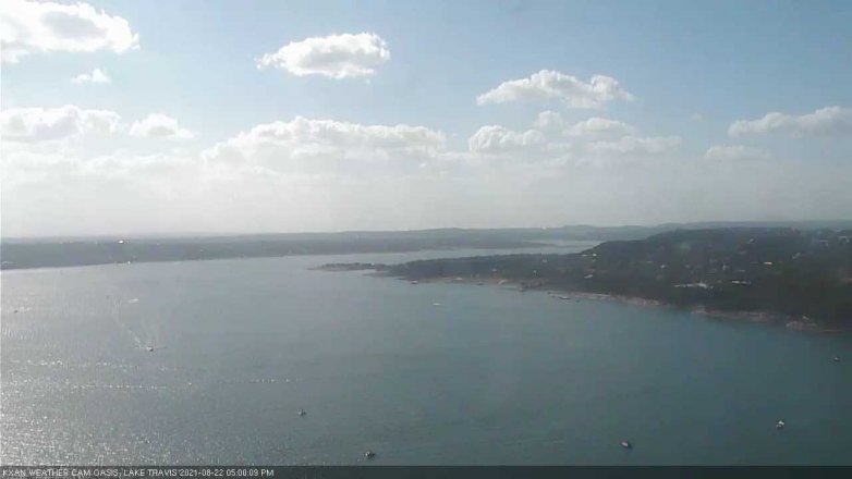 Lake Travis webcam, August 22, 2021 5:00 PM CT