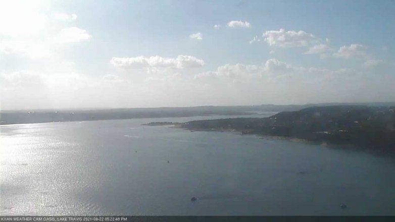 Lake Travis webcam, August 22, 2021 5:25 PM CT