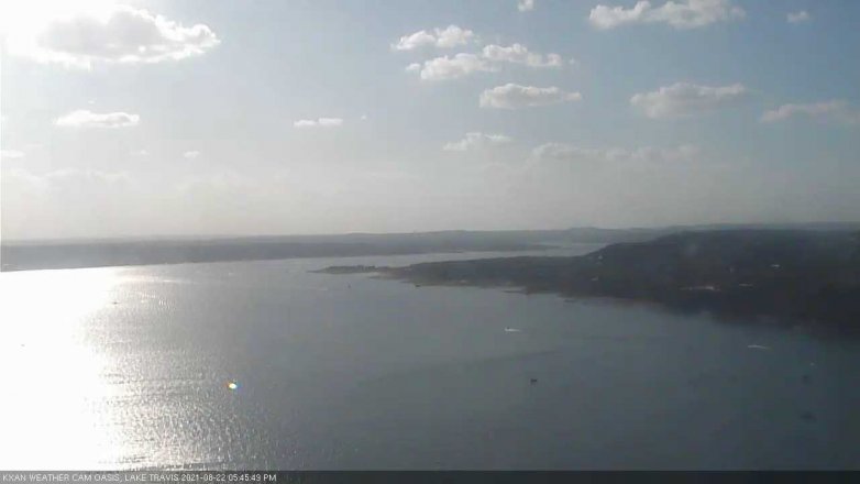 Lake Travis webcam, August 22, 2021 5:45 PM CT