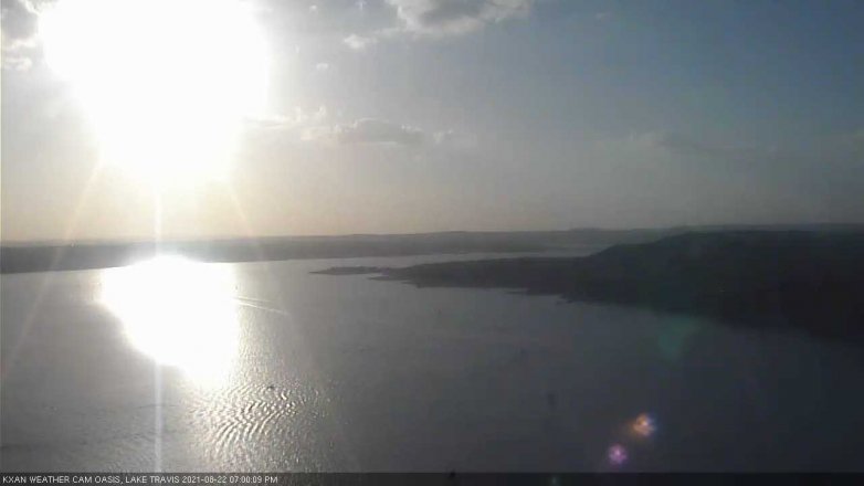 Lake Travis webcam, August 22, 2021 7:00 PM CT