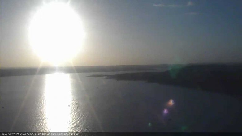 Lake Travis webcam, August 22, 2021 7:25 PM CT