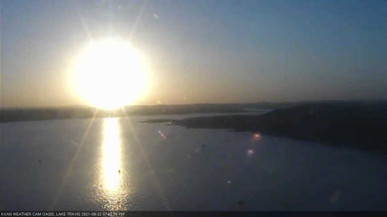 Lake Travis webcam, August 22, 2021 7:45 PM CT