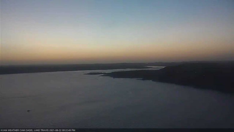 Lake Travis webcam, August 22, 2021 8:25 PM CT