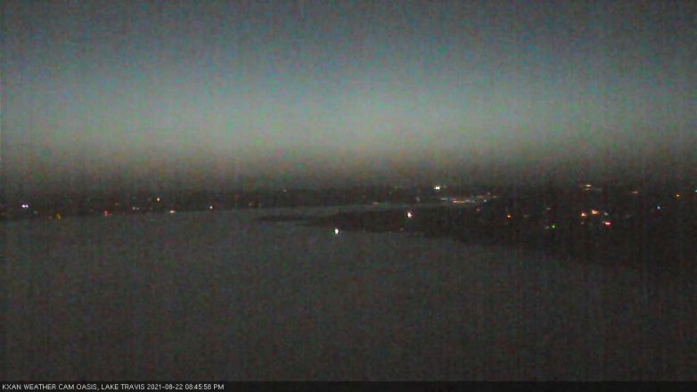 Lake Travis webcam, August 22, 2021 8:45 PM CT