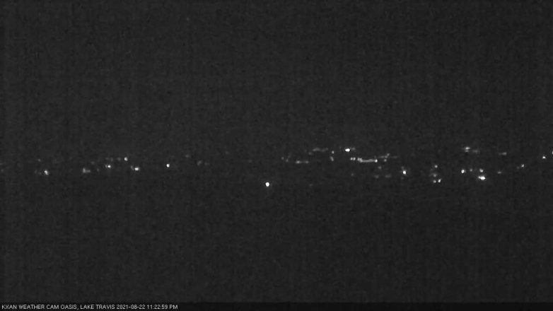 Lake Travis webcam, August 22, 2021 11:25 PM CT