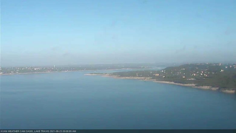 Lake Travis webcam, August 23, 2021 9:00 AM CT