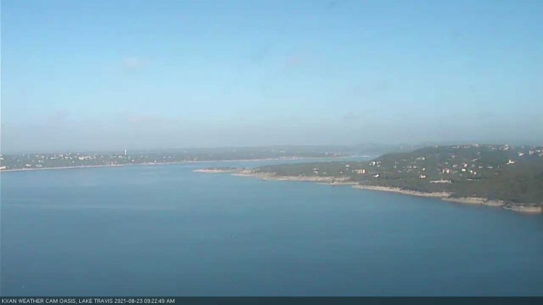 Lake Travis webcam, August 23, 2021 9:25 AM CT